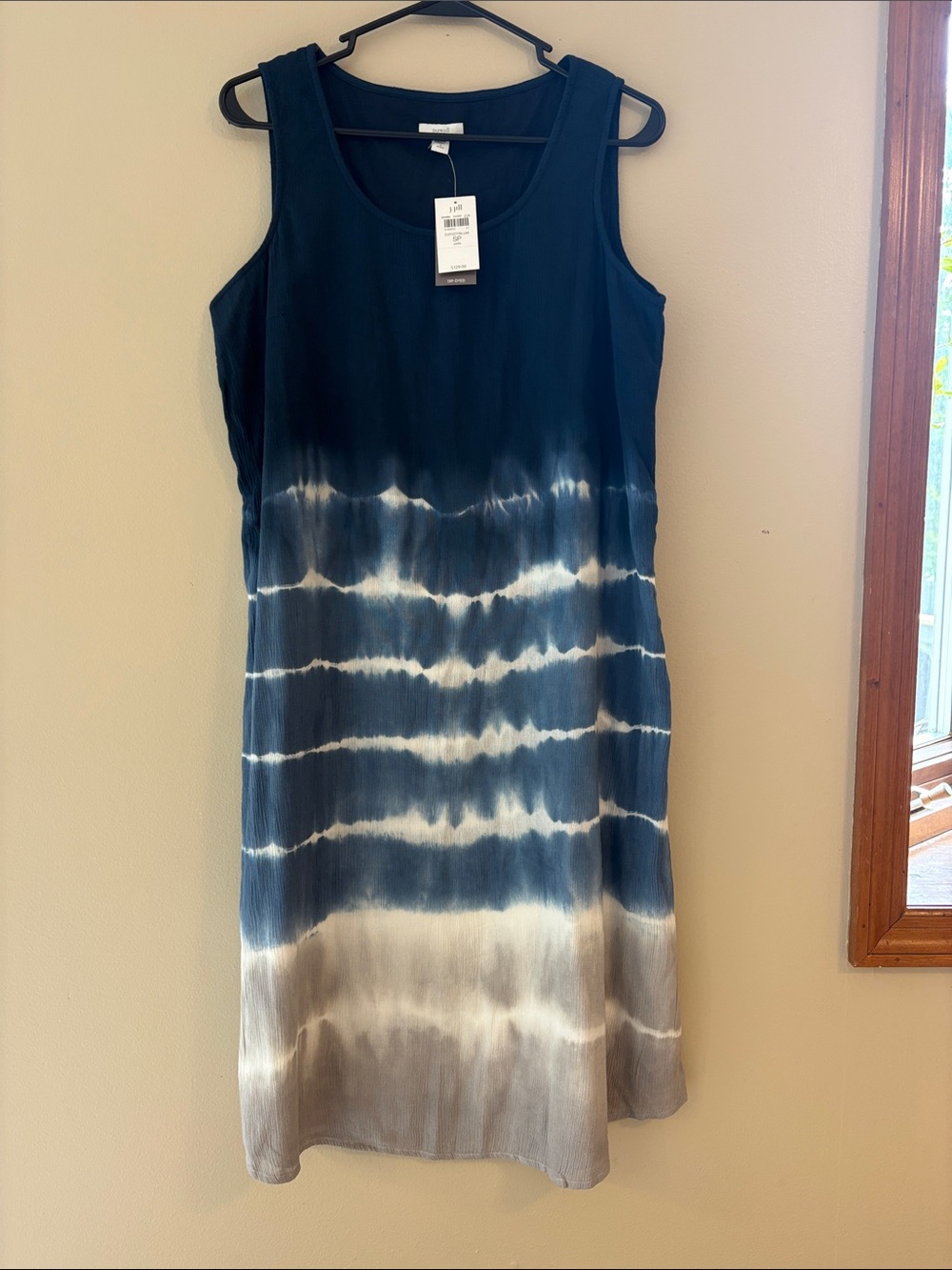 NWT J.Jill Pure Jill Dip Dyed Ombré Midi Dress Blue Small Petite SP